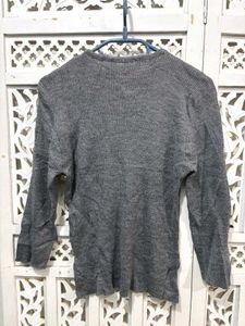 🎀 Imported Gray Long Sleeve Sweater