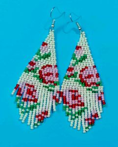 Earrings (Roses and Leaves)