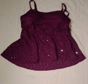 Purple Colour Party Wear Top . Grab Fast Limited S