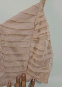 Elegant Beige Crop Top