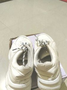 White Chunky Platform Sneakers