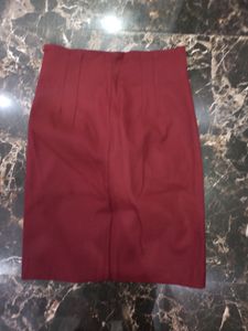 Burgundy Pencil Skirt