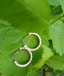 Pearl Hoop Earrings