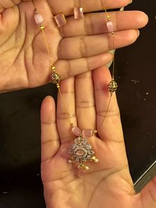 Emerald Green &amp; Light Pink Jewelry Set