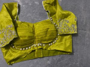 Net Saree With Padded Blouse