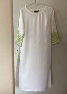 Embroidered White Kurta