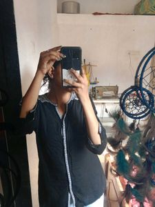 Black Shirt And Short Kurta