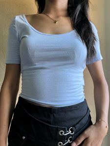 H&M Cute Light Blue Top