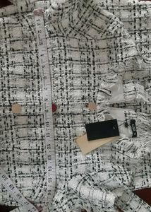 Tweed Button-Up Dress - from AJIO