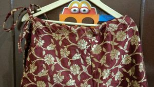 Maroon And Golden Palazzo