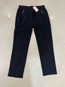 Black Pants with Clover Details
