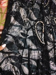 Black Net Long Gown Maxi Dress