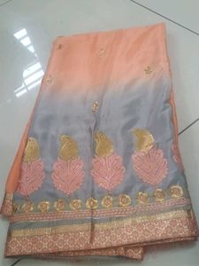 Elegant Embroidered Sari
