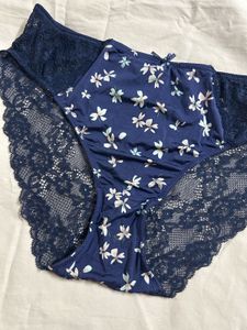 Floral Lace Trim Panties