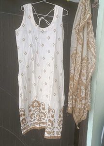 Kurti Dupatta Cream