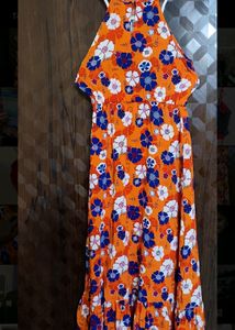 Orange One peace With Floral Print.