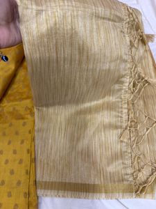 Mustard Banarasi Suit Set