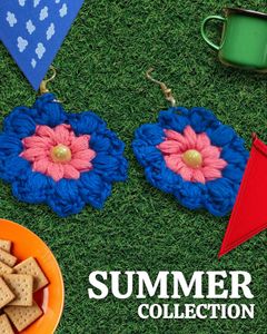 Crochet Flower Earrings - Summer Collection