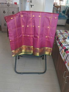 Elegant Maroon &amp; Gold Saree