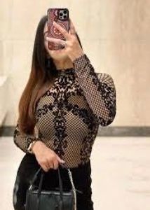 Chic Lace & Mesh Full Sleeve Top