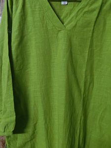 Green Cotton Kurta