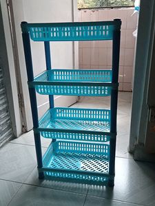 4 Shelf Multi Purpose Plastic Rack