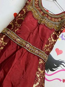 Maroon  Gown