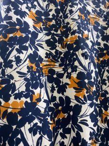 Chic Floral &amp; Navy Dress