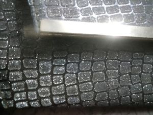 Silver Crocodile Print Clutch