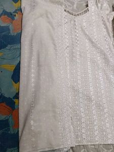White Embroidered Kurta Set