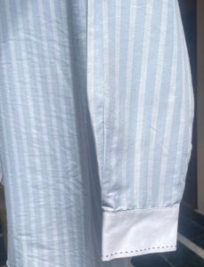Light Blue And White Striped Korean Shirt