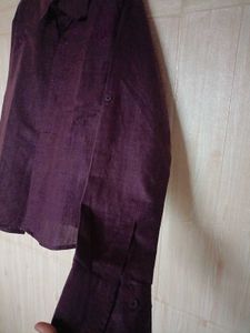 Men Full Sleeves Shirt Purple