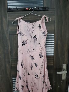 Floral Pink Dress with Shrug