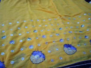 Price DropNEW PURE GEORGETTE SAREe.