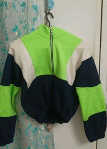 Color Block Zip-Up Jacket
