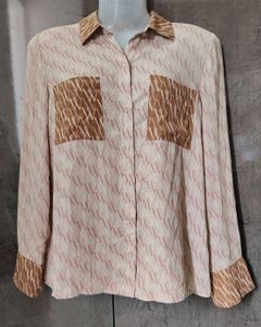 Worthington Women's Geometric Print Button-Down Sh