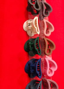 Heart Hair Clips set of 12 pcs different colours