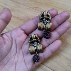 Terracotta Trishul Ethnic Earrings - Set of 2