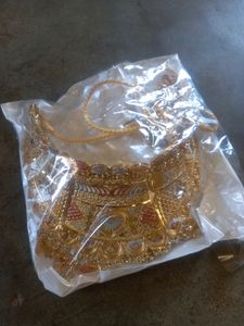 New Gold Pleated Nacklace Jewellery Set Pack Of 1