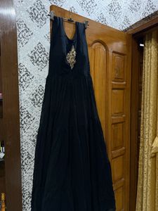 Black Frill Maxi Dress