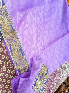 purple festival saree