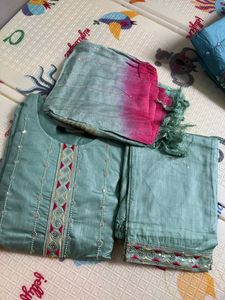 Party Wear Top Pant Duppata Set XL Available