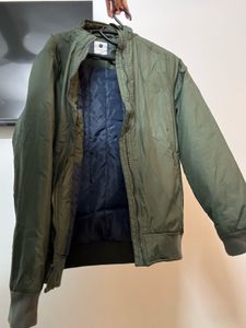 Unisex Olive Green Bomber Jacket