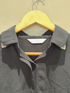 Elegant Black Button-Down Shirt