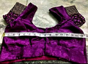 Purple Color Satin Silk Blouse