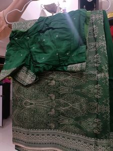 Green saree