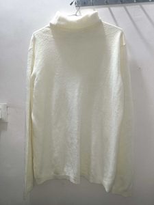 Cream Turtleneck Sweater