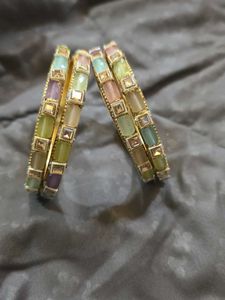 Elegant Beaded Bangle Set