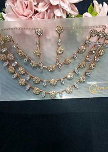 Ad Necklace Set With Earings