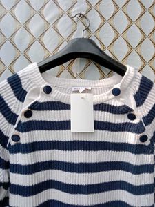 New With Tag Korean Trendy Stripped Pullover